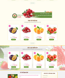 Web bán hàng hoa quả, trái cây