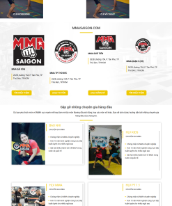 Mẫu web giới thiệu CLB võ thuật MMA